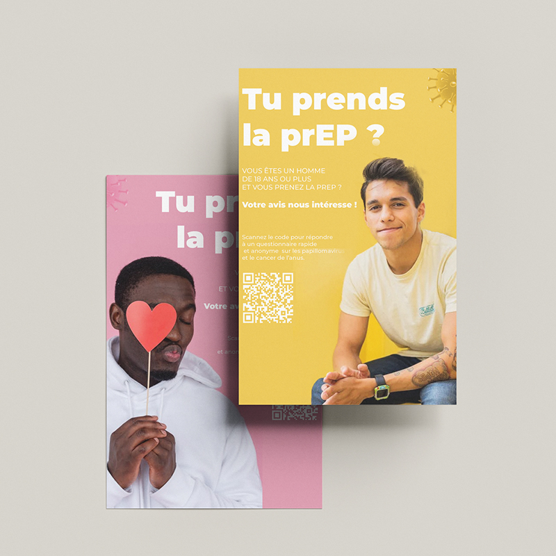 Deux flyers pour sensibiliser les jeunes à la prEP.