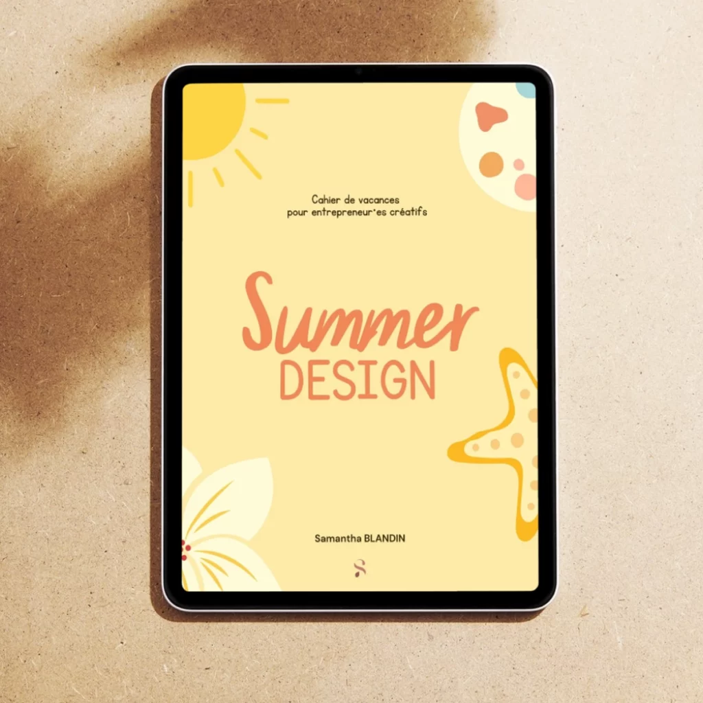 Cahier de vacances sur tablette pour entrepreneurs créatifs